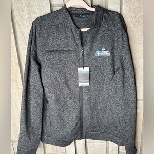 Grey quarter zip. Football logo. Brand New with tags.